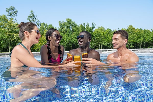Bestway Power Steel 56946 swimmingpool til over jorden Indrammet pool Oval 10949 L Brun