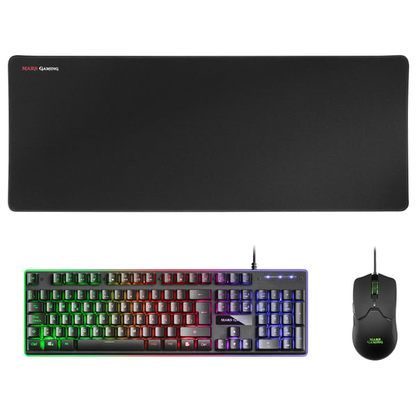 Mars Gaming MCPXBES tangentbord Mus inkluderad Spela USB Spansk Svart