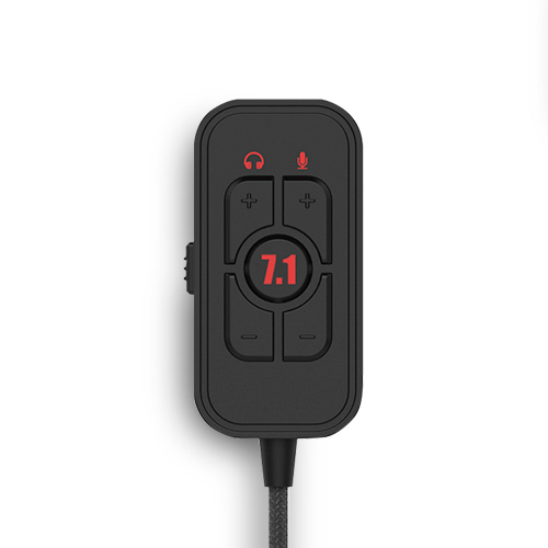 ABYSM AG700 Pro 7.1 Black Headset Ledningsført Spil Sort, Rød