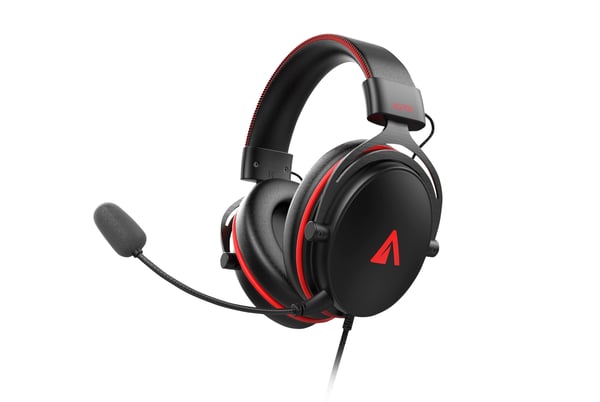 ABYSM AG700 Pro 7.1 Black Headset Ledningsført Spil Sort, Rød