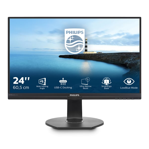 Philips B Line FHD LCD-skærm med USB-C-dock 241B7QUPBEB/00