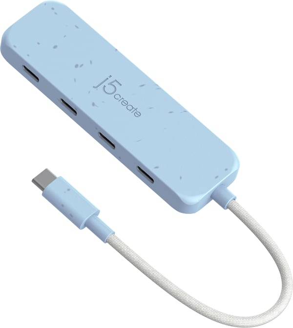 j5create Miljövänlig USB-C till 4-portars typ-C Gen 2-hubb