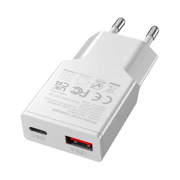 Mars Gaming MDGAN30W oplader til mobil enhed Hvid