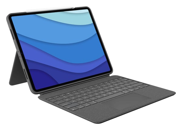 Logitech Combo Touch - Tastatur og folio-cover - med trackpad - baggrundsbelyst - Apple Smart