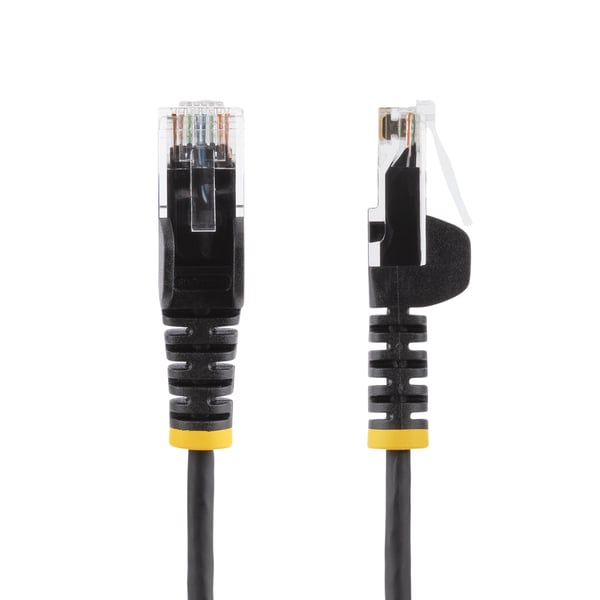 StarTech.com 2,5 m Cat6-kabel - Slankt Cat6-patchkabel - Sort - Snagless RJ45-stik - Gig