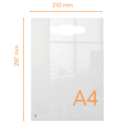 Nobo transparent akryl mini bærbar whiteboard skrivebordsblok, A4