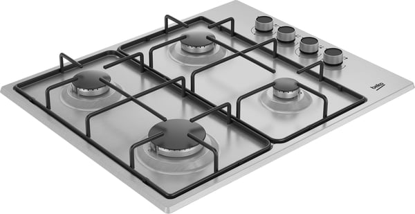 Beko HIGG 64103 SXN kogeplade Rustfrit stål Indbygget 58 cm Gaskomfur 4 zone(s)
