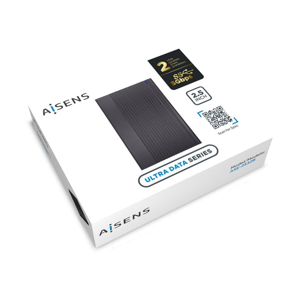 AISENS ASE-2532B drevkabinet SSD kabinet Sort 2.5"