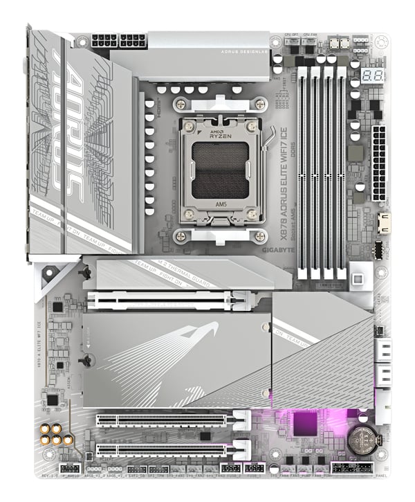 GIGABYTE X870 AORUS ELITE WIFI7 ICE AMD X870 Sokkel AM5 ATX