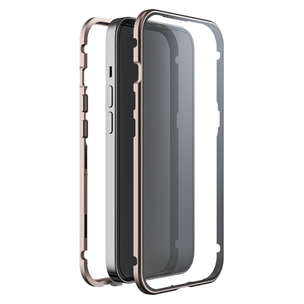 Hama 360° Glass mobiltelefon etui 17 cm (6.7") Cover Roseguld, Transparent