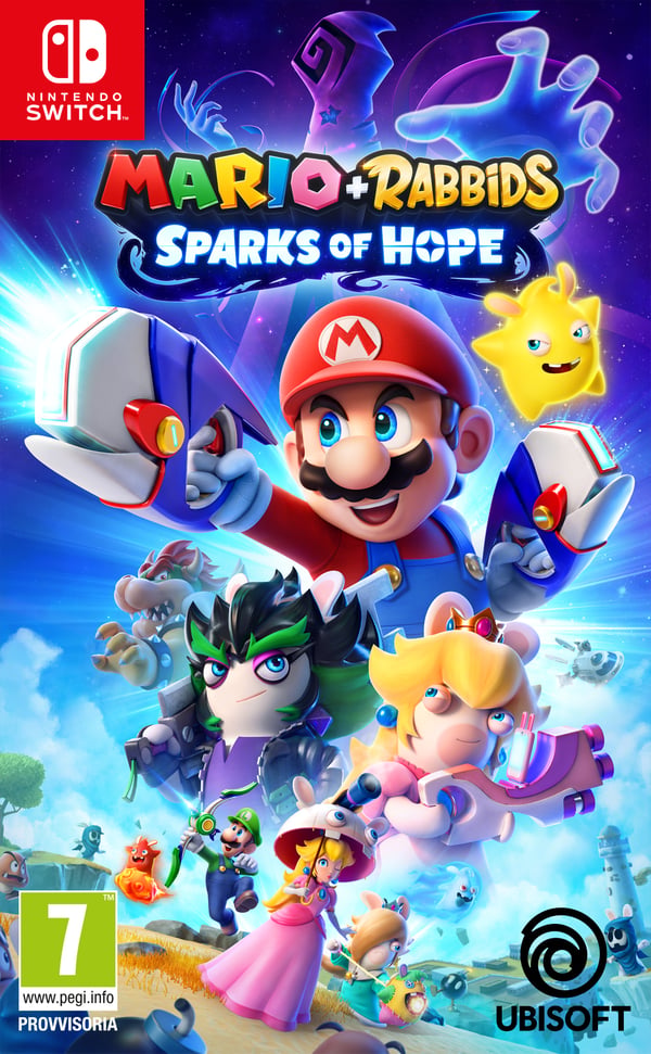 Nintendo Mario + Rabbids Sparks of Hope Standard+Add-on Tysk, Engelsk, Spansk, Fransk, Italiensk Nintendo Switch