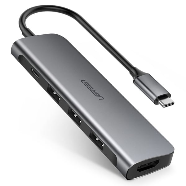 Ugreen 50209 dockningsstationer för bärbara datorer USB 3.2 Gen 1 (3.1 Gen 1) Type-C Svart, Grå