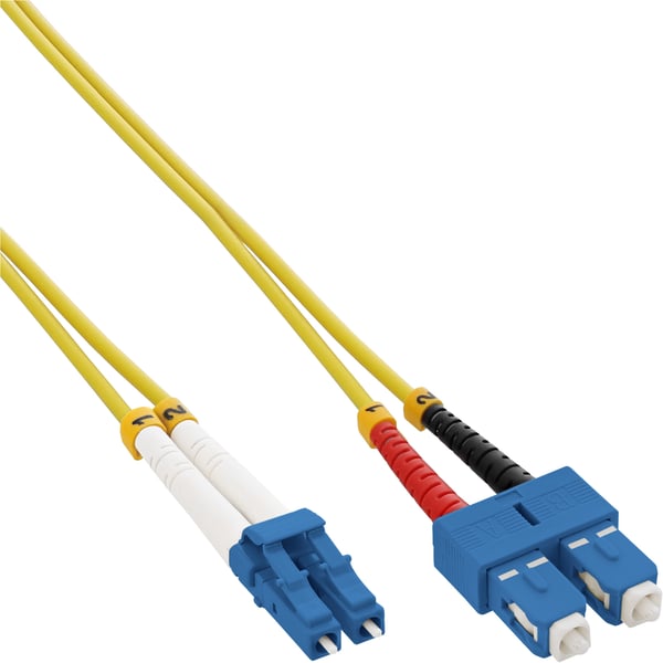 InLine 4043718150892 InfiniBand och fiberoptisk kabel 3 m SC LC Blå, Gul