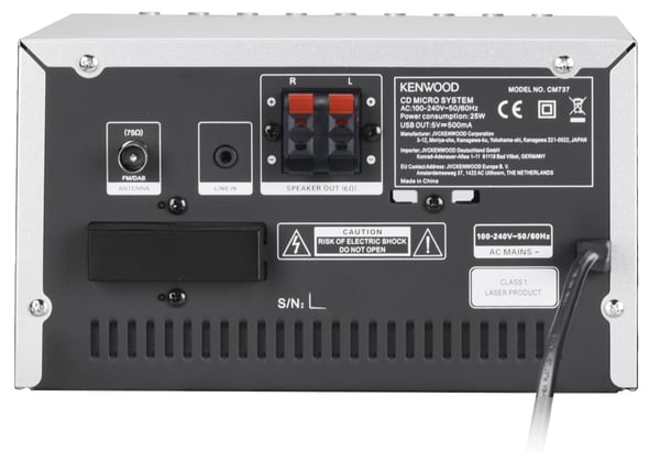Kenwood M-7000S Kodin miniaudiojärjestelmä 30 W Hopea