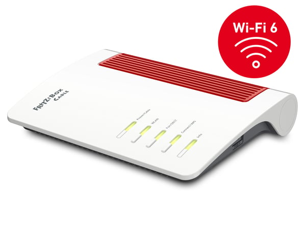 Box FRITZ! 6660 INT trådløs router Gigabit Ethernet Dual-band (2,4 GHz / 5 GHz) Sort, Rød, Hvid