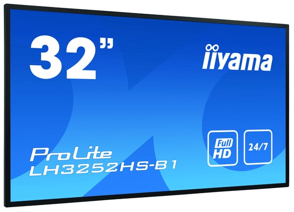 iiyama LH3252HS-B1 skilte display Digital fladpaneldisplay 80 cm (31.5") IPS 400 cd/m² Fuld HD Sort Indbygget processer Android 8.0