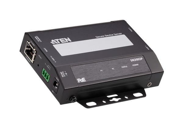 ATEN RS-232 säker enhetsserver med 2 portar och PoE