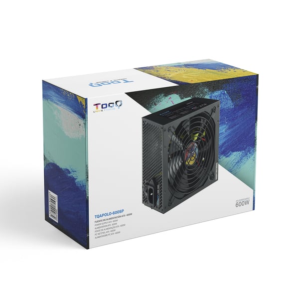 TooQ TQAPOLO-600SP enhed til strømforsyning 600 W 20+4 pin ATX ATX Sort