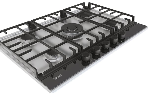 Haier Series 2 HAHG74S2X Ruostumaton teräs Kiinteä 74.5 cm Kaasuliesi 5 alue(tta)