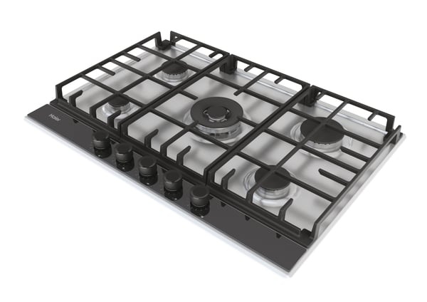 Haier Series 2 HAHG74S2X Ruostumaton teräs Kiinteä 74.5 cm Kaasuliesi 5 alue(tta)