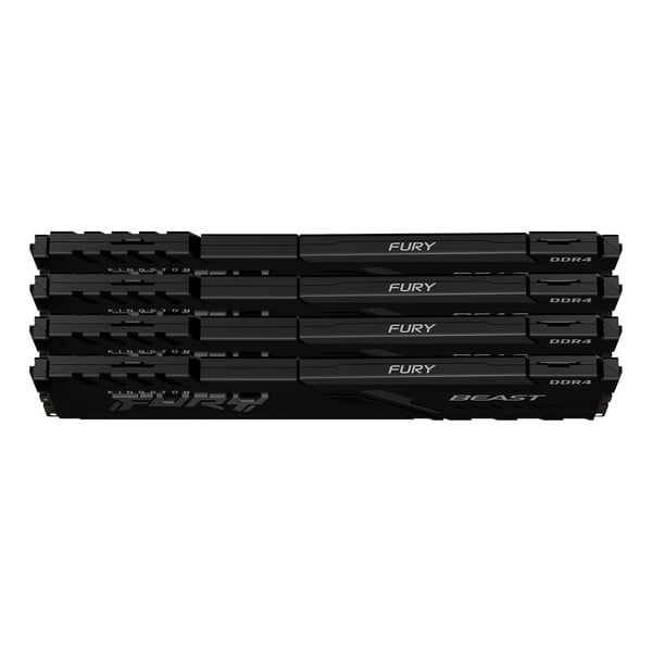 Kingston Technology FURY Beast 64GB 3600MT/s DDR4 CL18 DIMM (4 kpl:n pakkaus) Black