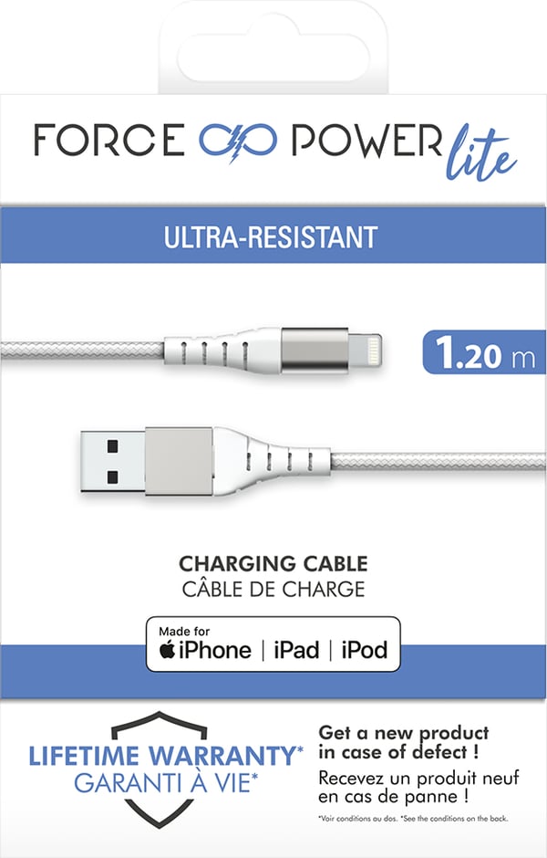 BIG BEN FPLIAMFI1M2W Lightning kabel 1,2 m Hvid