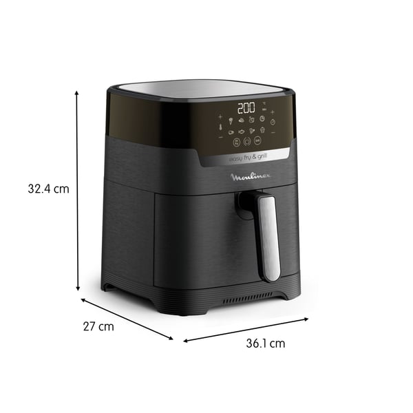 Moulinex EZ505810 frituregryde Enkelt 4,2 L Enkeltstående 1550 W Varmluftsteger Sort