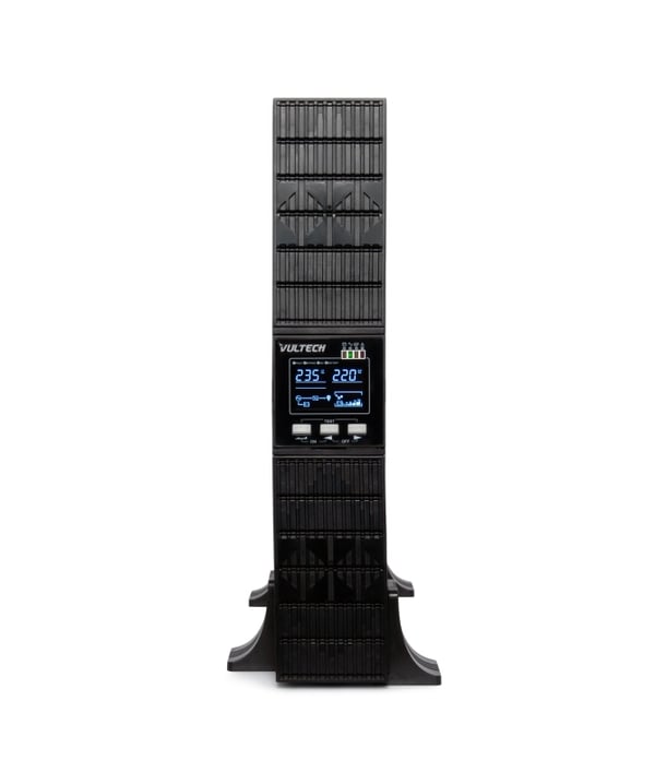 Vultech GS-1KVAS-RK UPS-virtalähde Taajuuden kaksoismuunnos (verkossa) 1 kVA 1000 W 8 AC-pistorasia(a)