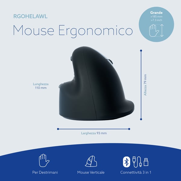 R-Go Tools Numerisk tastatur R-Go Numpad Break, ergonomisk numerisk tastatur med pausesoftware, Bluetooth, hvid