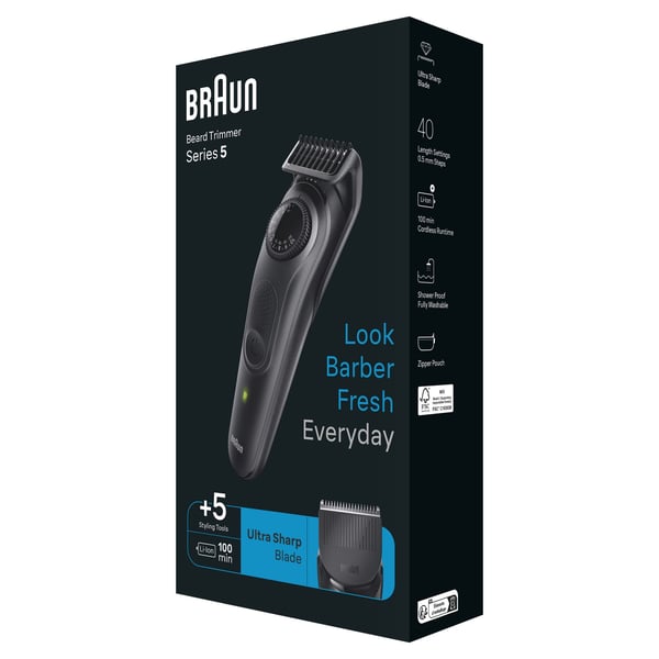 Braun BeardTrimmer 5 BT5420 Akku 40 2 cm Musta