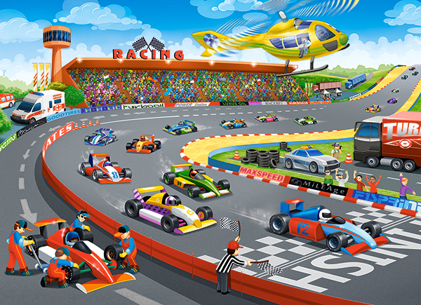 Castorland B-111046 puslespil 100 stk Køretøjer