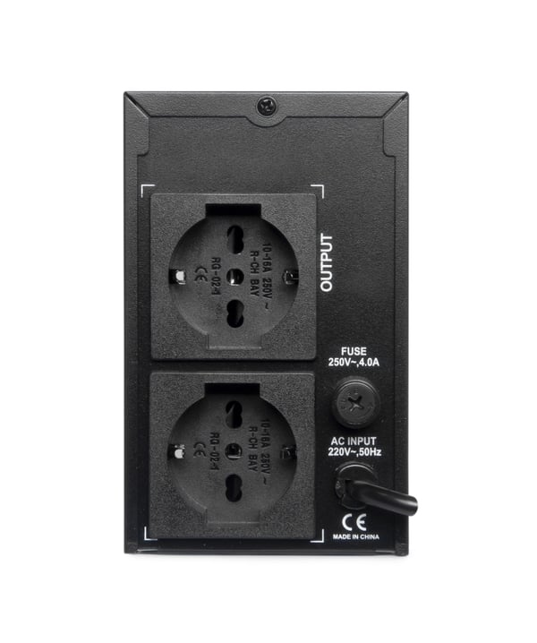 Vultech UPS1000VA-LFP UPS-enhed Interaktivt indgangsstik 1 kVA 530 W 2 AC stikkontakt(er)