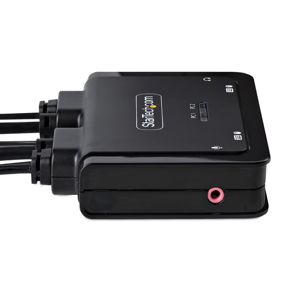 StarTech.com 2-Port Hybrid USB-C HDMI Kabel KVM-switch, 4K 60Hz, Kompakt KVM med 1,8 m USB-A/HDM