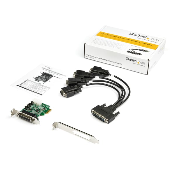 StarTech.com 4-portars seriell PCI Express RS232-adapterkort - PCIe seriellt värdkontrollerkort -