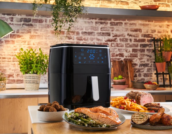 Tefal Easy Fry Grill & Steam FW2018 Single 6,5 l Fristående 1700 W Varmluftsfritös Svart