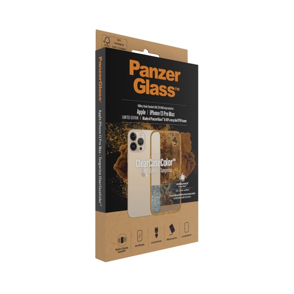PanzerGlass ® ClearCaseColor™ iPhone 13 Pro Max - Tangerine