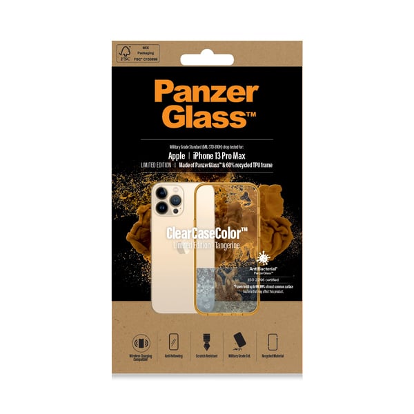 PanzerGlass ® ClearCaseColor™ iPhone 13 Pro Max - Tangerine