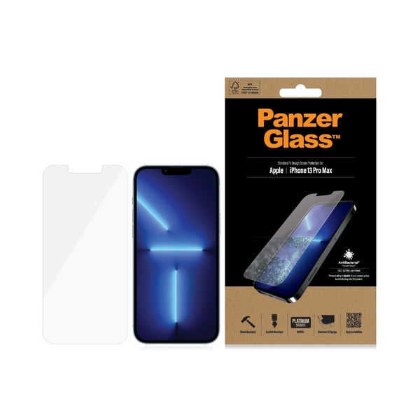 PanzerGlass ® Skærmbeskyttelse iPhone 13 Pro Max | Standard Fit