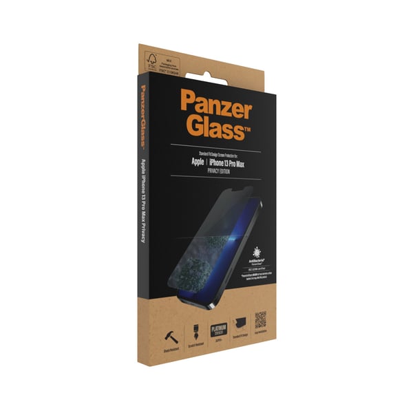 PanzerGlass ® Privacy Skærmbeskyttelse iPhone 13 Pro Max | Standard Fit