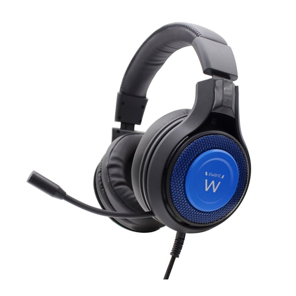 Ewent PL3322 hörlur och headset Kabel Hals-band Spela Svart, Blå