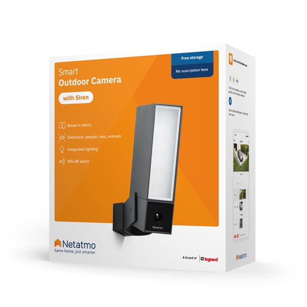 Netatmo Smart Outdoor Camera with Siren Terning IP-sikkerhedskamera Udendørs 1920 x 1080 pixel Væg