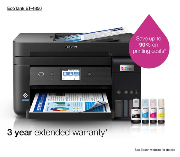 Epson EcoTank ET-4850 Inkjet A4 4800 x 1200 dpi 33 sider pr. minut Wi-Fi