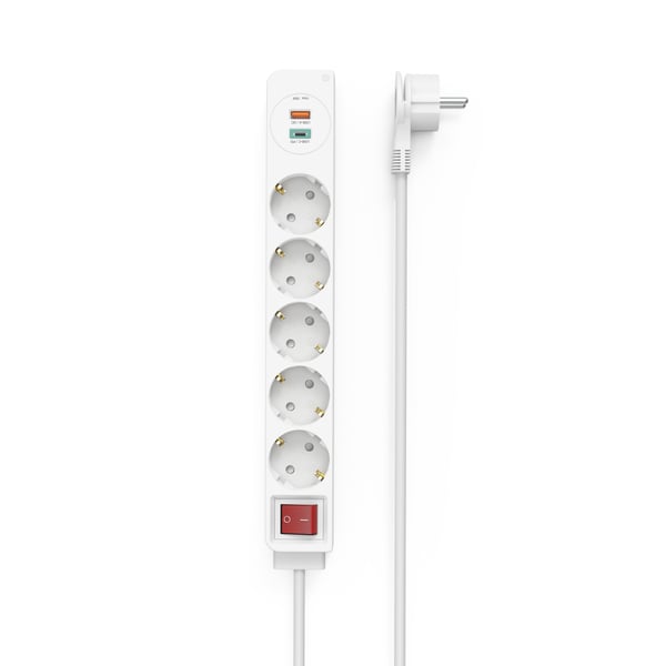 Hama 00133758 stikdåse 5 AC stikkontakt(er) Indendørs Hvid