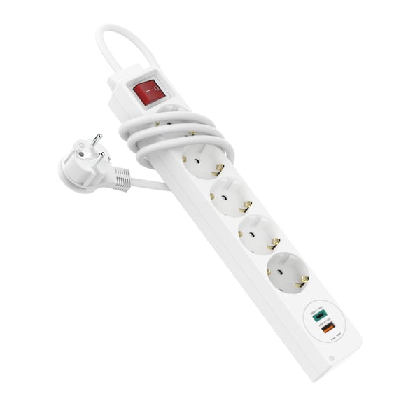 Hama 00133758 stikdåse 5 AC stikkontakt(er) Indendørs Hvid