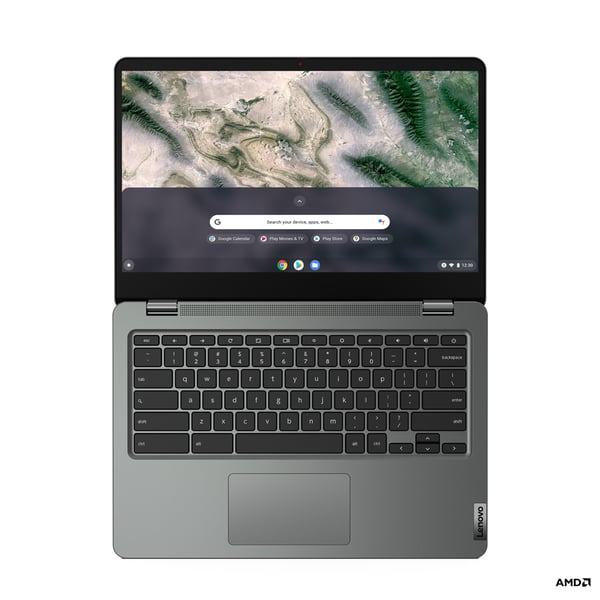 Lenovo 14e Chromebook Gen 2 AMD 3000 3015Ce 35,6 cm (14") Fuld HD 4 GB DDR4-SDRAM 32 GB eMMC Wi-Fi 5 (802.11ac) ChromeOS Spansk Grå