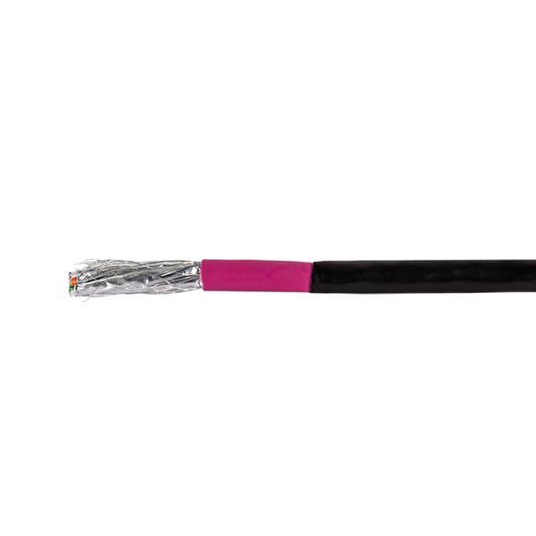 LogiLink CPV0082 verkkokaapeli Musta, Vaaleanpunainen 100 m Cat7