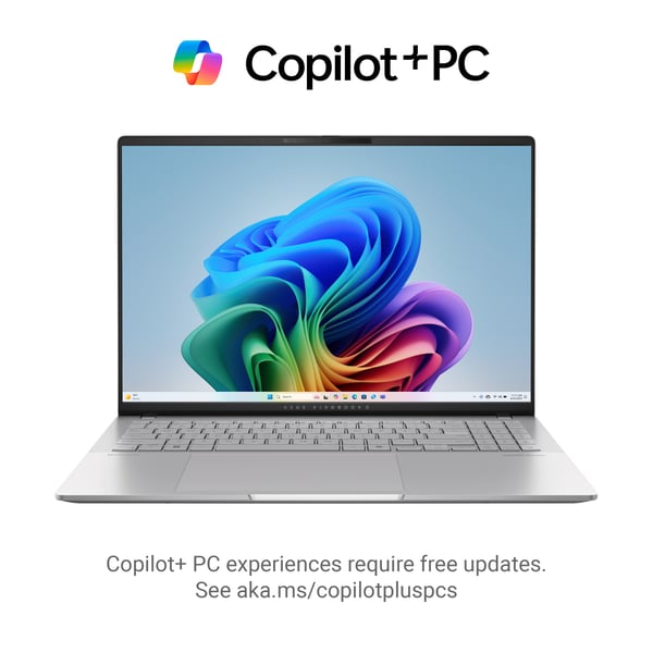 ASUS Vivobook S16 OLED M5606KA Copilot+ PC AMD Ryzen AI 7 350 Laptop 40,6 cm (16") Fuld HD 16 GB LPDDR5x-SDRAM 512 GB SSD Wi-Fi 6E (802.11ax) Windows 11 Home Sølv