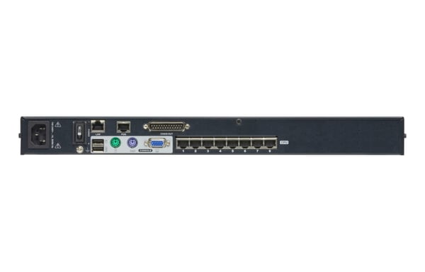 ATEN 1-lokal/fjärran delad åtkomst, 8-portars Cat 5 KVM over IP-switch med kedjekopplingsport
