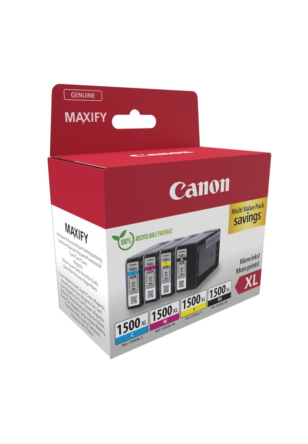 Canon 9182B010 mustekasetti 4 kpl Alkuperäinen Korkea (XL) värintuotto Musta, Syaani, Magenta, Keltainen