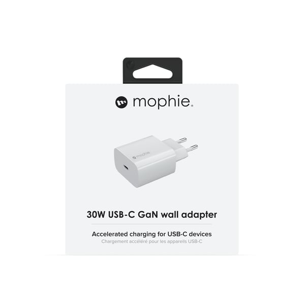 mophie 409908422 mobilladdare Bärbar dator, Smartphone, Surfplatta Vit AC Snabb laddning inomhus